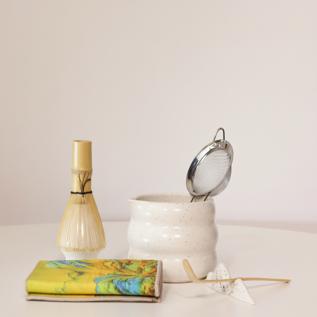 Complete 7-delige Japanse matcha set met chawan, chasen en accessoires