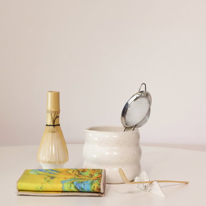 Complete 7-delige Japanse matcha set met chawan, chasen en accessoires